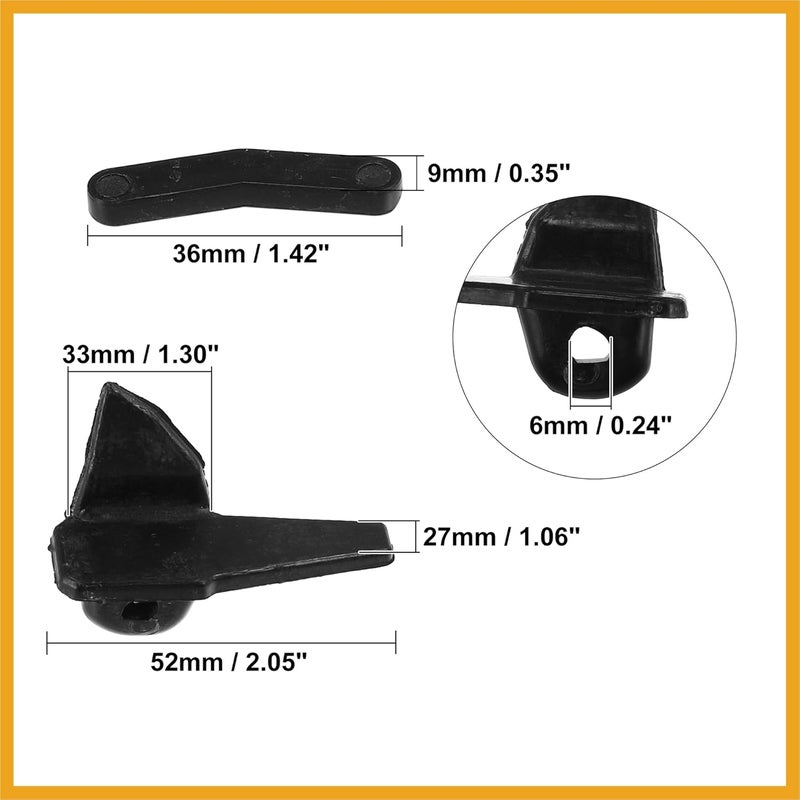 Partuto 6 Set Tire Changer Insert Tire Demount Head Tire Machine Guard Wheel Side Protector for Mount Demount Duck Head Tyre Repair Black 2.05"x1.06"x1.30" Replacement - Image 3
